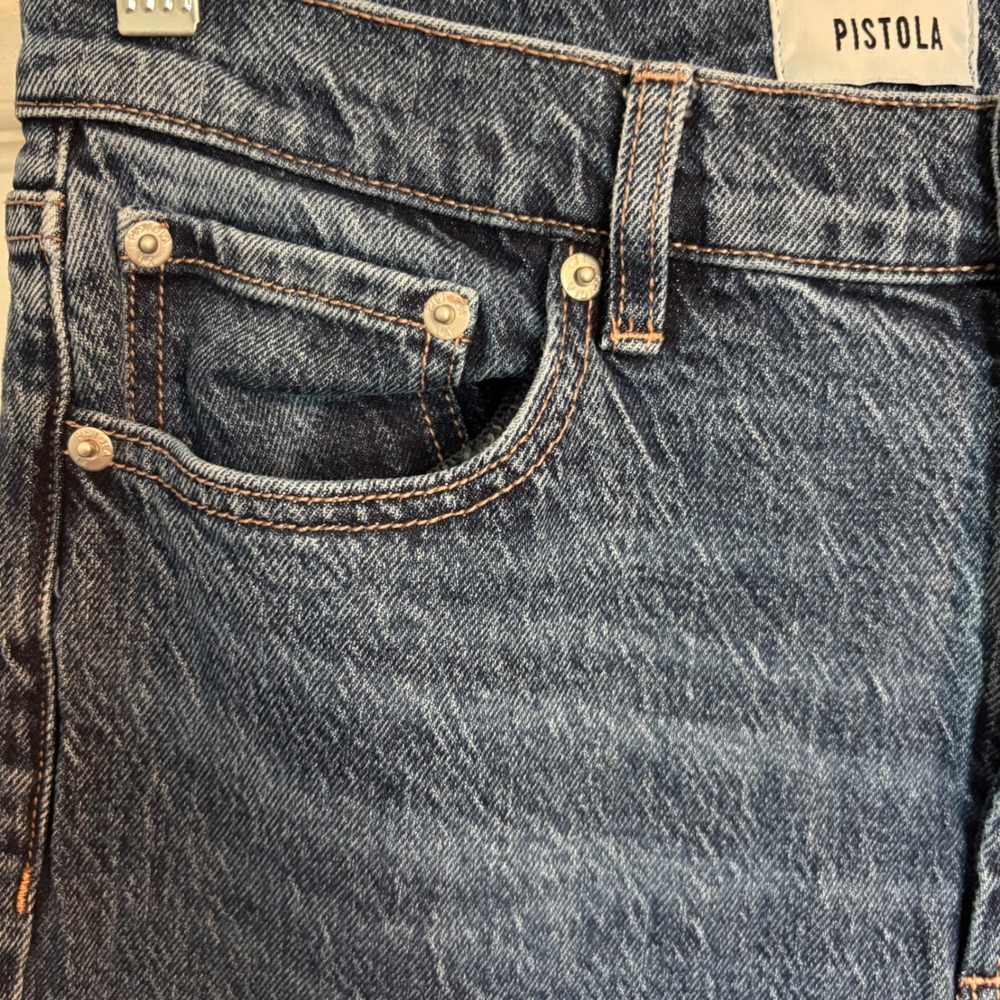 Pistola Women's Chic Victory High Rise Straight Leg Timeless Jeans Blue Denim 28 - Picture 6 of 13